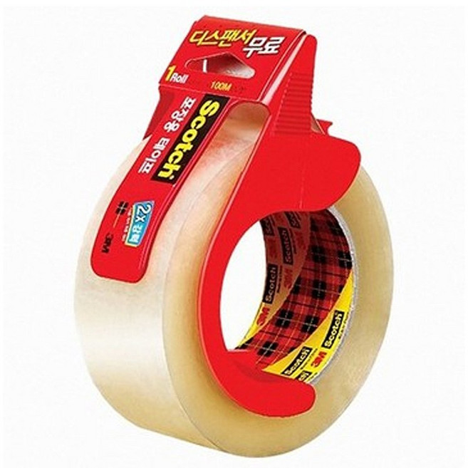 3M 스카치 포장용 테이프 3615C +커터기 48mmX100m투명, 단품