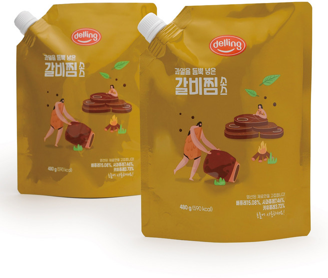 [델링] 갈비찜 소스 2개 묶음, 480g