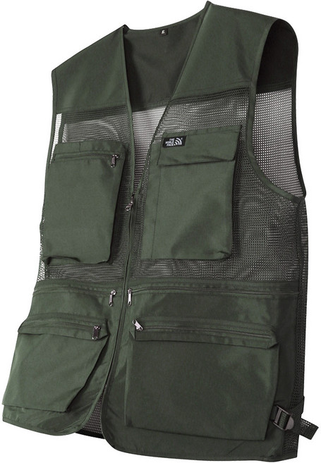 오버나인 남자 남성 메쉬 망사 안전 등산 낚시 현장 작업조끼