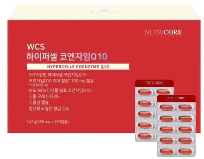 뉴트리코어 하이퍼셀 코엔자임Q10 29.4g, 30정, 5개