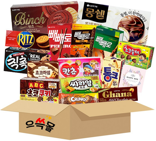 초코 과자 초콜릿 선물 15종 세트 어린이날 어린이집 교회 학원 간식 선물, 1세트, 15종 1호