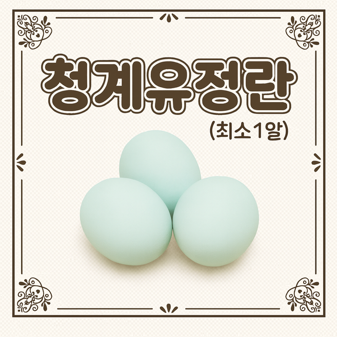 (부화용)청계란 청란 유정란 1개