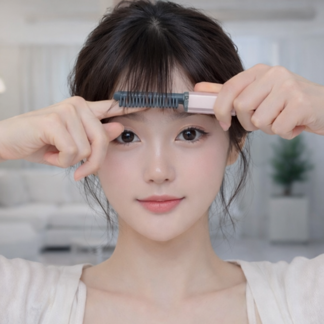 15초 발열 휴대용 초미니 충전식 앞머리 무선고데기, Jyx-18, 로즈핑크