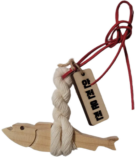 부스트팹 차량용 액막이 명태 안전운전 무사기원 명패 새차 선물 세트, 1개, 소형