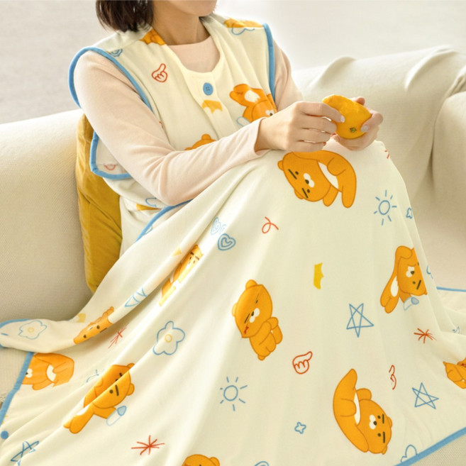카카오프렌즈 드로잉 무릎담요 / 춘식이무릎담요 춘식이블랭킷 춘식이이불 카카오담요 학생무릎담요 캐릭터무릎담요 극세사무릎담요 똑딱이무릎담요 차량용담요 캠핑블랭킷 쇼파블랭킷 극세사담요