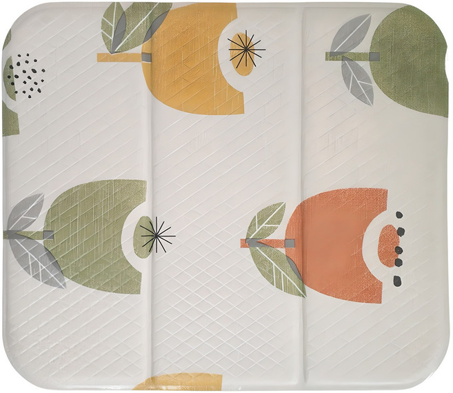 UH홈데코 휴대용 접이식 플라워 양면 쿠션 매트, 혼합색상