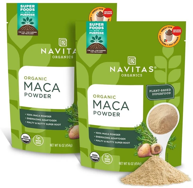 Navitas Organics 마카 파우더 4536g 90회 분량 — 유기농 논 GMO 저온 건조 글루텐 프리, 454g, 1개 - 쿠팡