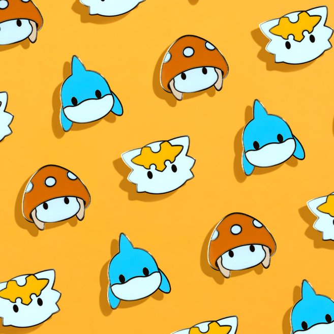 드래곤빌리지 핀뱃지 3종 세트