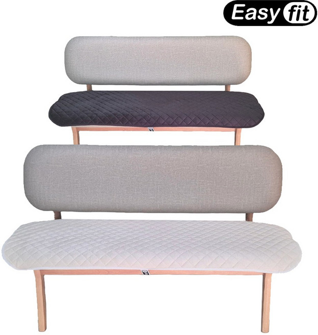 이지핏 벤치 식탁 의자 커버 패드 한샘 포레벤치 의자 호환형 방석 시트 리폼 천갈이 덮개, 그레이, 1개