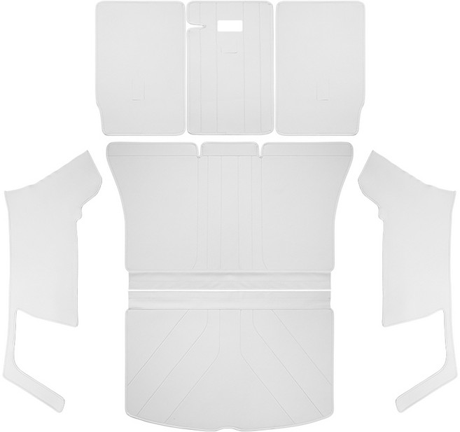 YZ 테슬라 트렁크 매트 퀼팅 가죽 방수 미끄럼 방지 매트 호환 주니퍼 모델Y, 화이트, 모델 Y 25-26, 1개