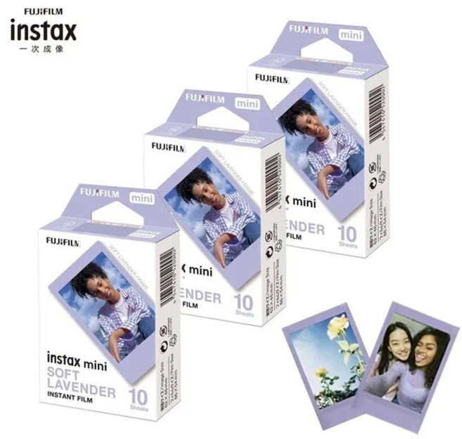 인스탁스 카메라 모노크롬용 컬러 필름 레인보우 마카롱 만화 후지 후지필름 인스탁스 미니 11 9 8 화이트 엣지 필름 10 매 신제품, 1개