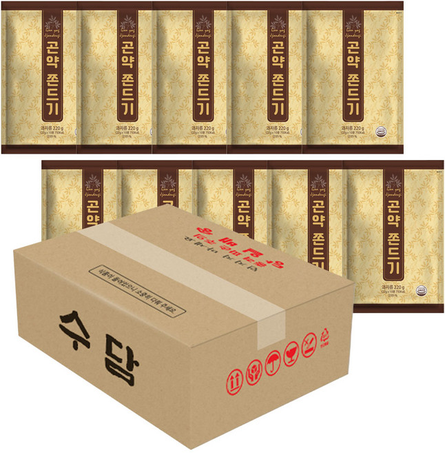 곤약쫀드기 국내산 곡물 수담쫀드기, 10개, 220g