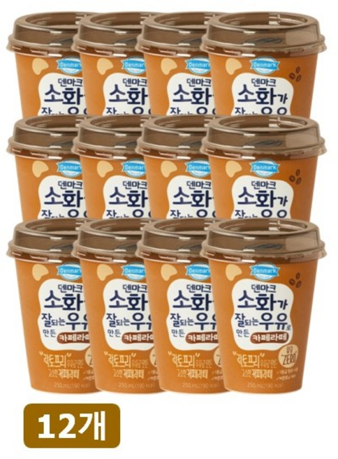 동원 덴마크 소화가 잘되는 우유로 만든 카페라떼, 12개, 250ml