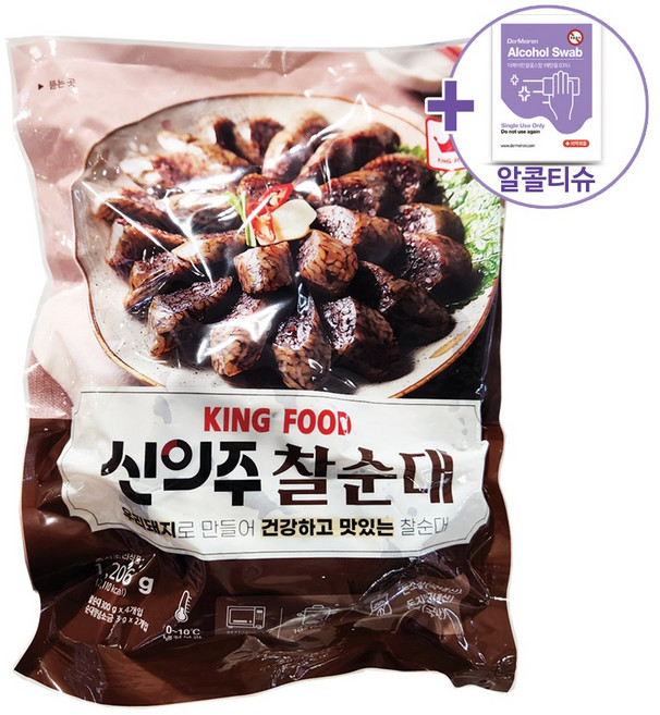빅마켓 킹푸드 신의주 찰순대 1206g, 1개