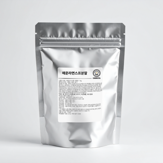 [쿡스타] 매운라면스프분말 - 라면/볶음 요리에 화끈한 매운맛, 1kg, 1개