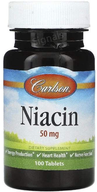 Carlson Niacin 칼슨 니아신 나이아신 50mg 100정, 100 Count 강철체력, 1개 - 쿠팡
