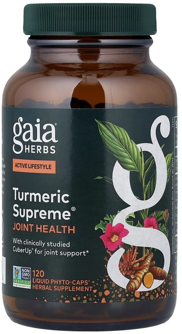 가이아허브 Turmeric Supreme 관절 식물성 액상 파이토 캡슐 120정 - 쿠팡