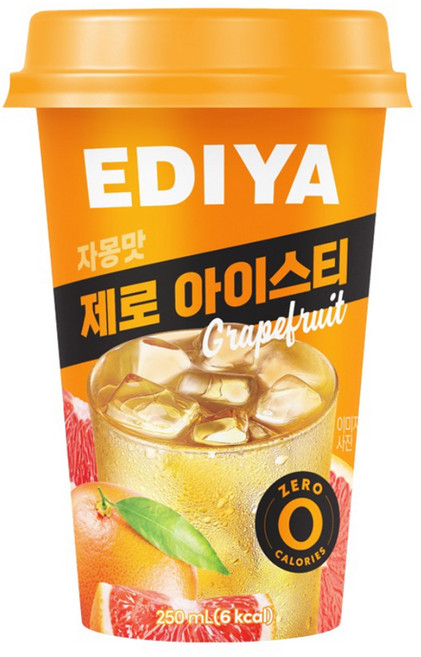 이디야 자몽맛 제로아이스티, 6개, 250ml
