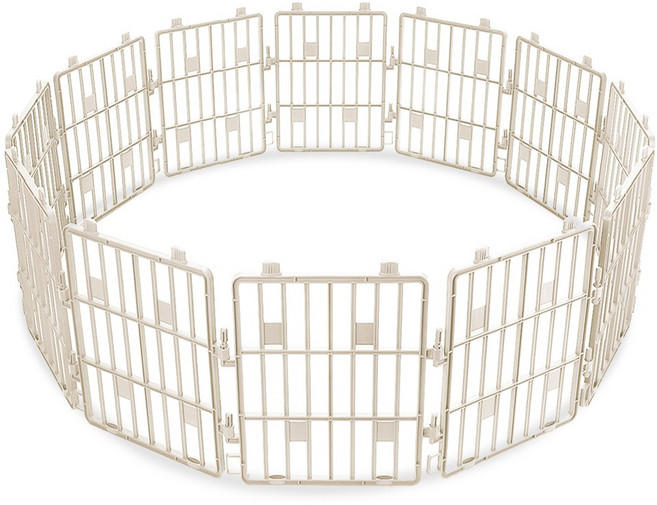 푸르미 매직펜스 12단 분리형 울타리, 베이지, 1세트