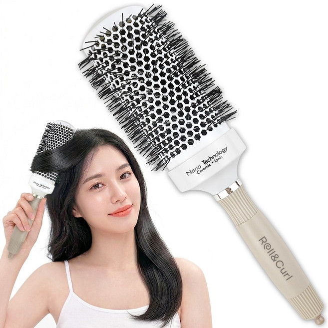 롤앤컬 대왕 세라믹 롤빗 드라이 브러쉬, 1개, 53 크림베이지