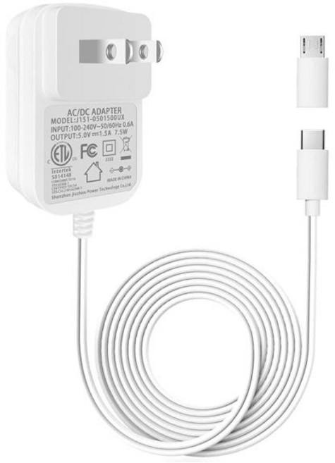 유형 C 마이크로 USB 벽면 충전기 흰색 전원 케이블 안드로이드 DC 5볼트 장치용 5V 1.5A 미국 어댑터, 01 미국, 1개