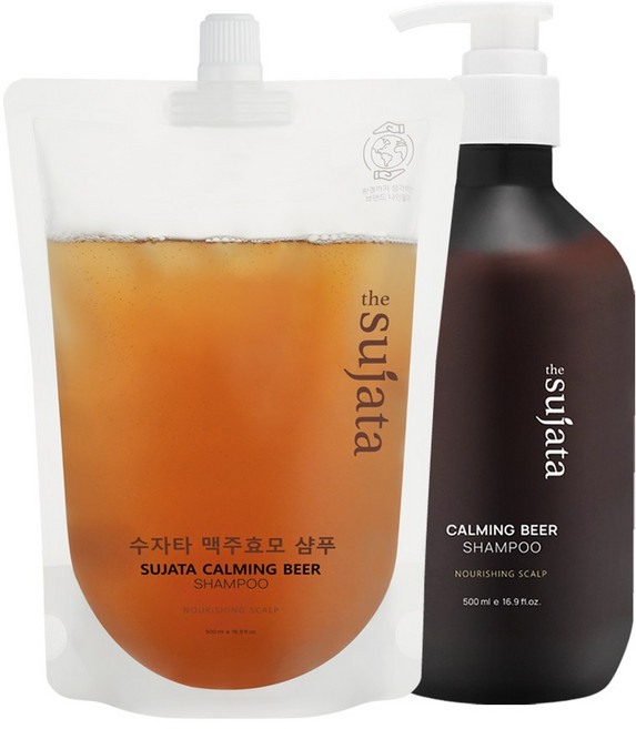 수자타 헤나 염색 후 사용하면 좋은 맥주효모 탈모 샴푸, 1개, 500ml