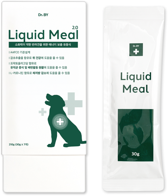 닥터바이 리퀴드밀 강아지 퓨레 습식 사료 소화불량 노견 유동식, 1세트, 30g, 가수분해닭