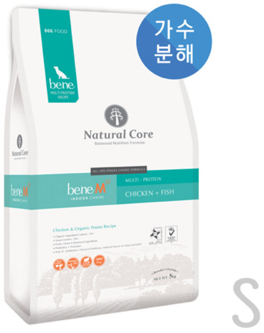 네츄럴코어 강아지 알러지 피부사료 포메라니안 포메 비숑 눈물사료 베네M50 5kg S