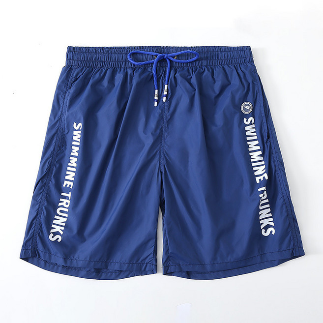 男士雙層防尷尬平角泳褲 寬鬆大碼五分款 休閒舒適