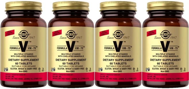 솔가 포뮬라 VM 75 철분 함유, 60정, 4팩, 60정 - 쿠팡