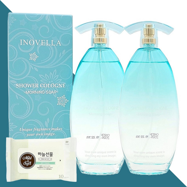 이노벨라 에리쉬 샤워코롱 모닝 솝 150ml 2개(+하늘선물 물티슈 10매), 2개