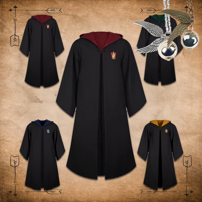 해리포터 망토 2종 [스니치 목걸이] 의상 교복 옷 코스튬 호그와트 코스프레 할로윈 데이 졸업사진 반티