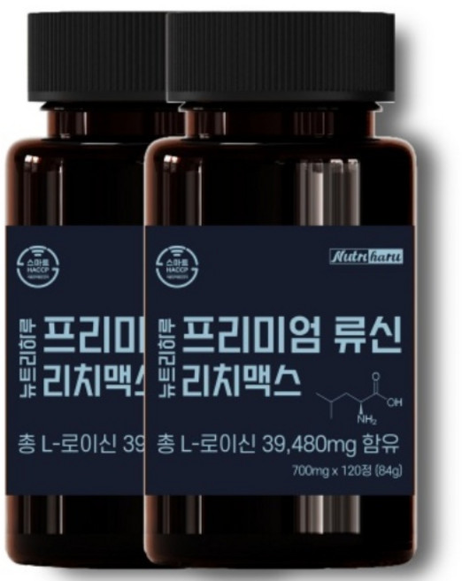 뉴트리하루 프리미엄 초고함량 류신 단백질 타블렛 노인 보충제, 120정, 2개