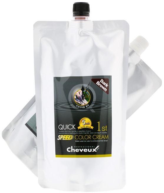 디어스 5분 퀵스피드 오징어먹물 1제500ml+2제500ml, 흑색, 1개