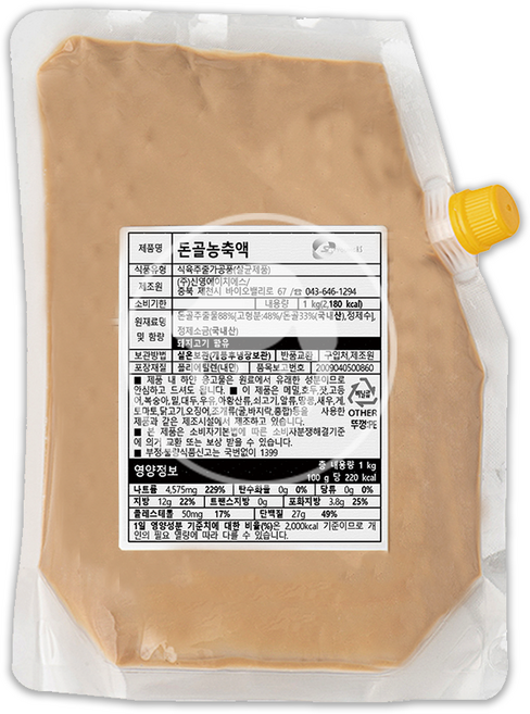 돈골농축액(국내산), 1개, 1kg