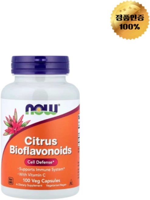 나우푸드 시트러스 바이오플라보노이드 비타민C 함유 베지 캡슐 100정, 1개 - 쿠팡