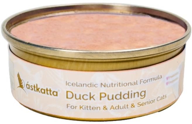 ástkatta 冰島鴨肉布丁 貓咪全齡營養點心 補充水分 40g, 1罐