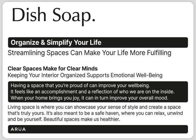 아루아 욕실 디스펜서 물비누 주방세제 디스펜서 샴푸 용기 펌핑 공병, 1개, 라벨(클래식)-DISH SOAP