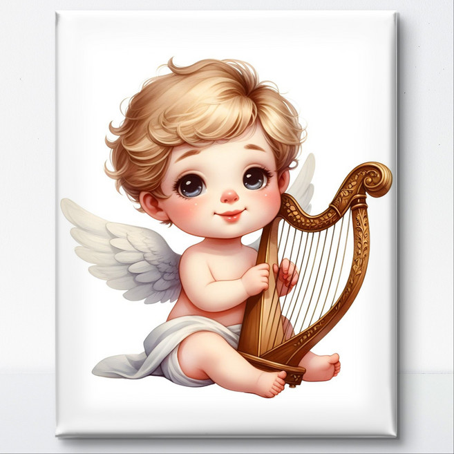 서은이네 국내제작 캔버스형 비즈 십자수, NE34-하프 천사40x50cm, 1세트