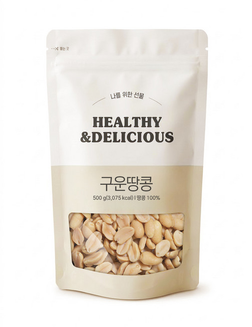 고소하게 구운 땅콩, 500g, 1개