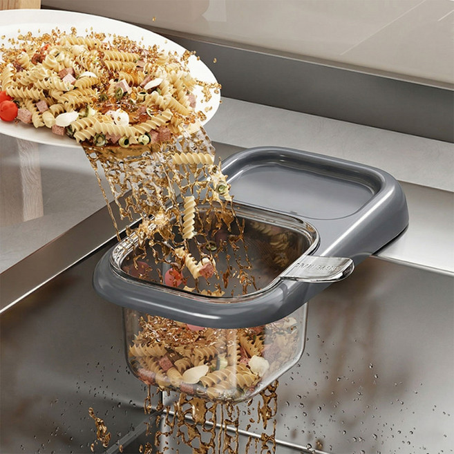 티알비 간편분리 싱크대 음식물 거름망, 1개, 매트 그레이