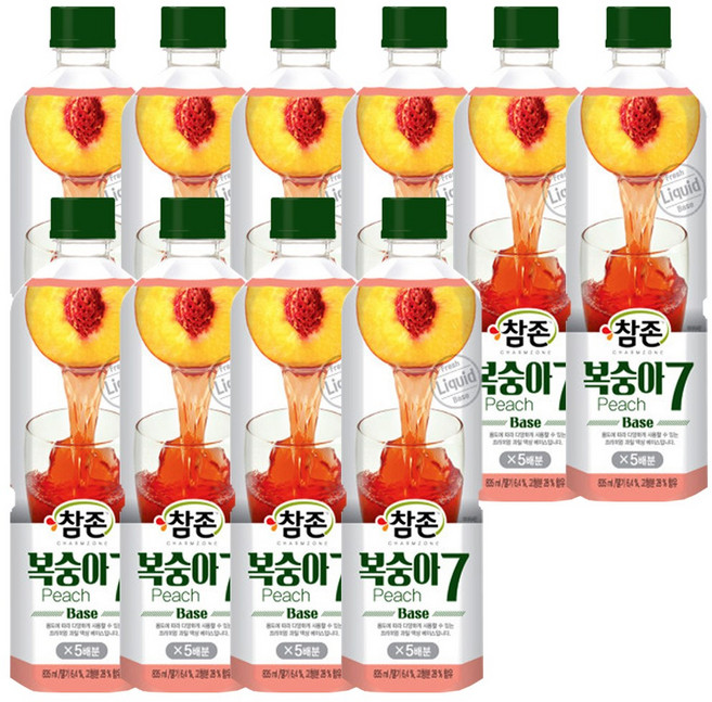 참존식품 복숭아7베이스 835ml, 10개