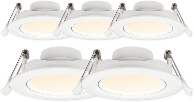 라인라이팅 LED 에코 COB타입 3인치 다운라이트 5w, 5개, 주백색(아이보리빛)