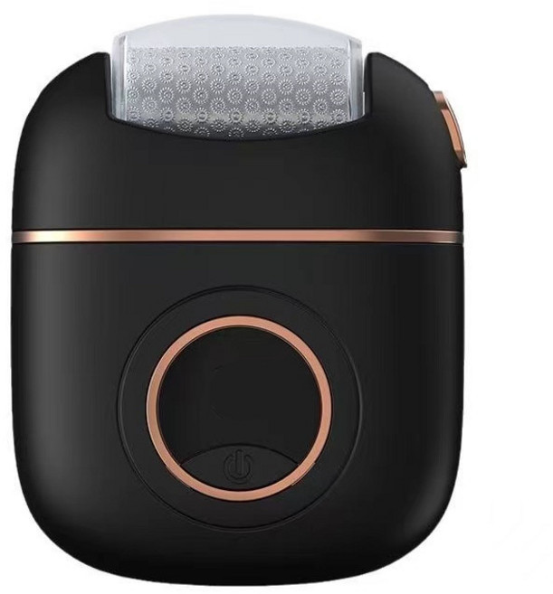 電動去死皮機 兩檔調速 磨頭可替換 磨腳皮器, 1個, 黑色