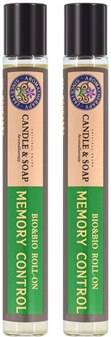 바이오앤바이오 메모리컨트롤 롤온 로즈마리 아로마오일, 2개, 10ml