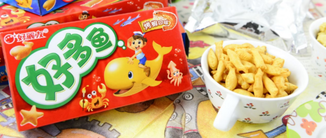 好麗友 好多魚餅乾 烤蝦口味 海洋風味 趣味造型, 30g, 1個