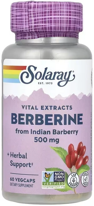 [국내배송] Solaray - 솔라레이 베르베린 500mg 베지 캡슐, Solaray 베르베린 500mg 베지..., 1개, 60정 - 쿠팡