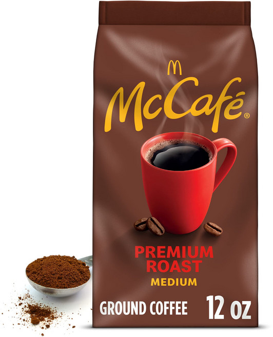 맥카페 프리미엄 로스트 미디엄 로스트 분쇄 커피 12온스 백 McCafe Premium Roast Medium Roast Ground Coffee 12 oz Bag, 340g, 1개