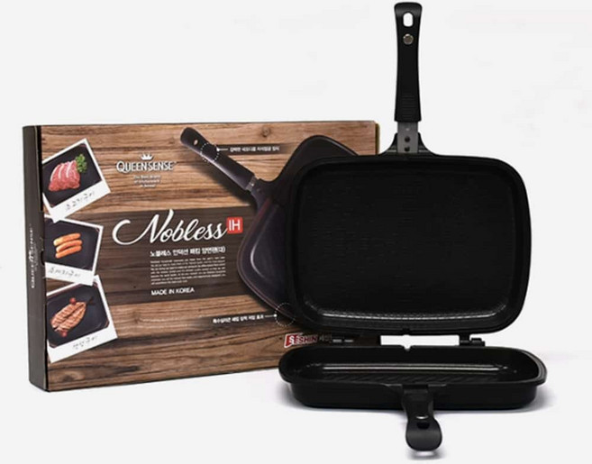 국산 퀸센스 노블레스 양면후라이팬 인덕션 생선구이팬, 대