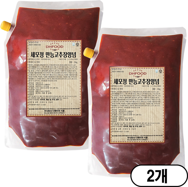 세모정 만능 고추장 양념 2kg, 2개